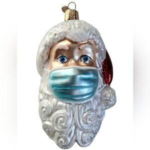 OLD WORLD CHRISTMAS 2020 Covid Surgical Masked Santa